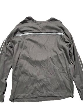 Vintage Y2K Men’s Point Zero Grey Crewneck Sweater White Grey Stripe Size XXL